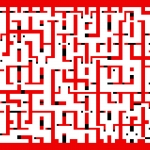 Mind Mine (white on red with black)
