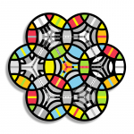 Seven Wheels and a Hexagon